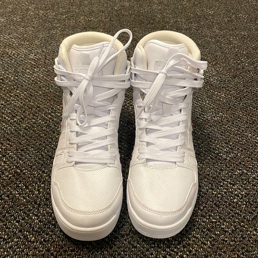 White Levi High Top Sneakers